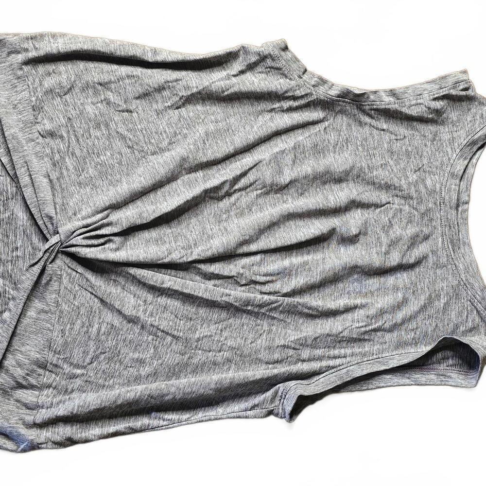 Gray Sleeveless Women's Top with Knot Detail